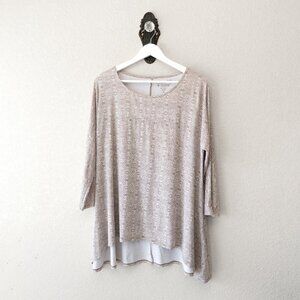 Coolibar Womens XL UPF 50+ Sun Protection Tunic Top Beige Bamboo Blend